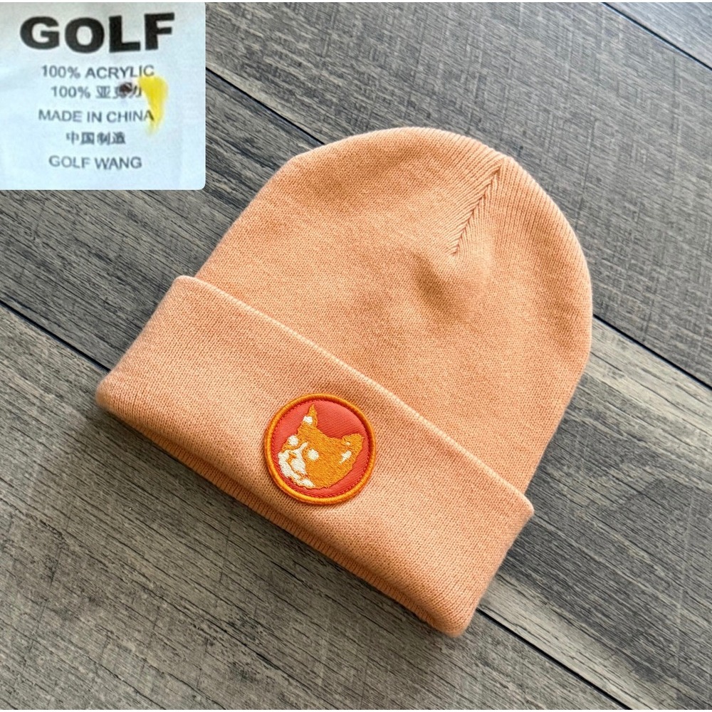 Golf Wang Kill Cat Patch Cuffed Beanie Peach Apricot Orange Streetwear Hat OFGW